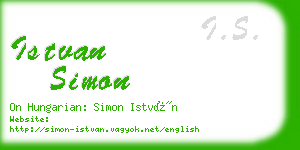 istvan simon business card